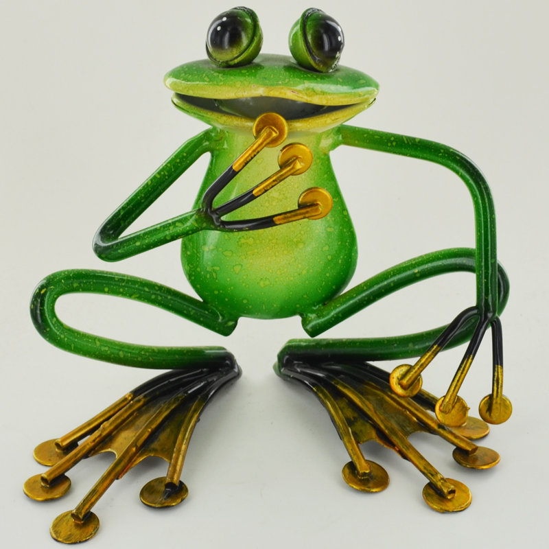 Castleton Home Animal Squatting Metal Garden Frog Statue & Reviews